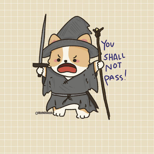 Fanart (Gandalf Corgi)