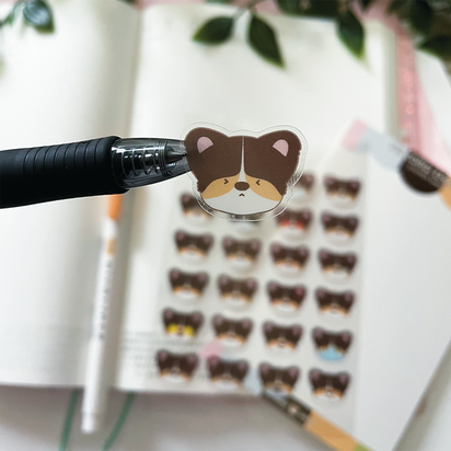 Tri-Color Corgi Clear Sticker Sheet